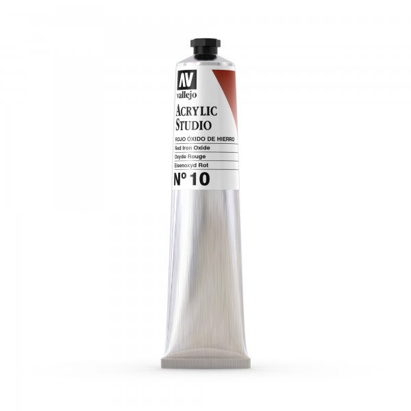 Acrylic Studio Vallejo Tube 58ml Number 10 Color Iron Oxide Red