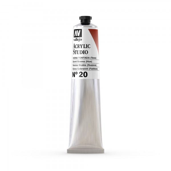 Acrylic Studio Vallejo Tube 58ml Number 20 Color Toasted Sienna