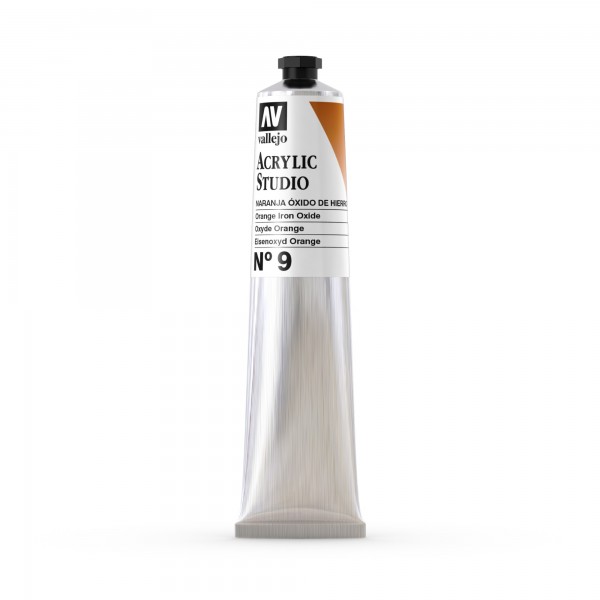 Acrylic Studio Vallejo Tube 58ml Number 9 Color Iron Oxide Gold