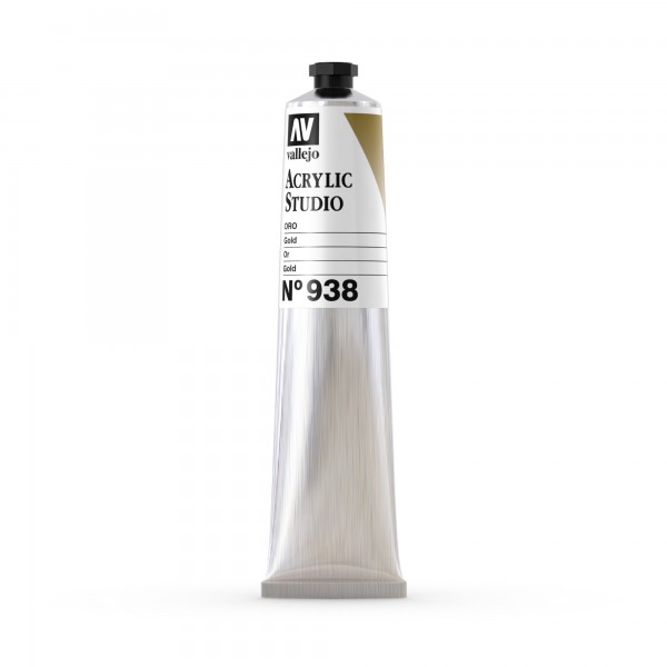 Acrylic Studio Vallejo Tube 58ml Number 938 Color Gold