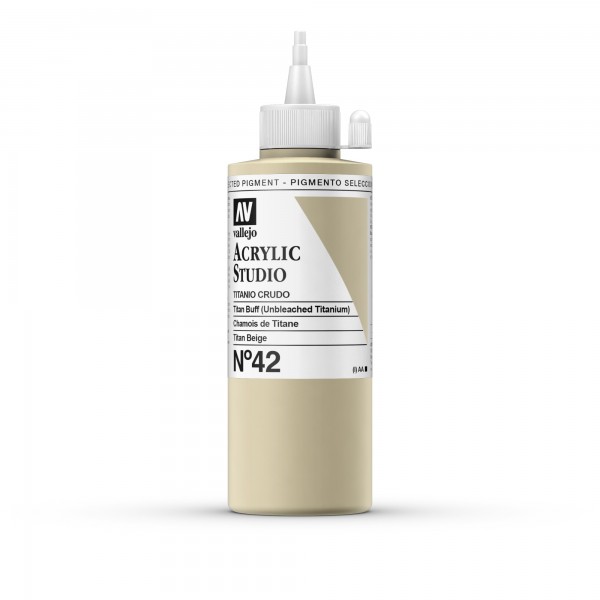 Acrylic Studio Vallejo 200ml Número 42 Color Titanio Beige