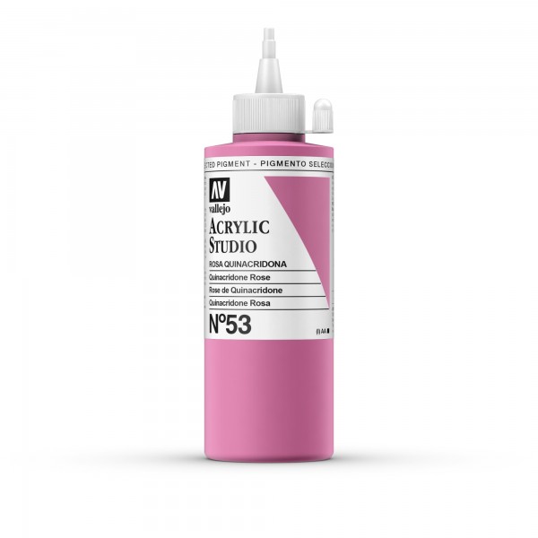 Acrylic Studio Vallejo 200ml Número 53 Color Rojo Quidacrinona