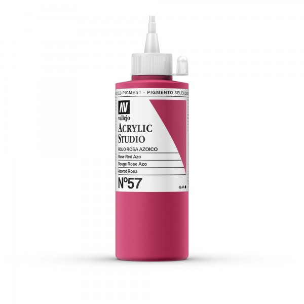 Acrylic Studio Vallejo 200ml Number 57 Color Azo Pink Red