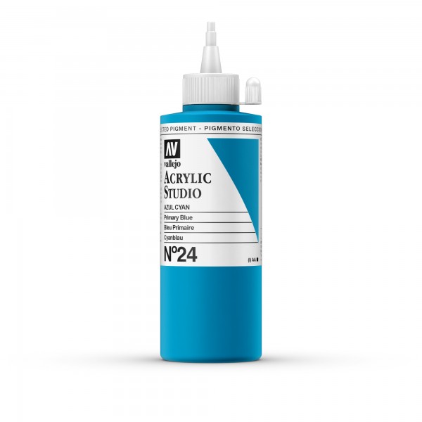 Acrylic Studio Vallejo 200ml Anzahl 24 Farbe Cyan Blau