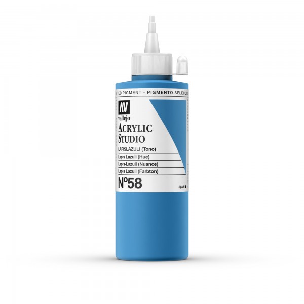 Acrylic Studio Vallejo 200ml Number 58 Color Lapizlazuli