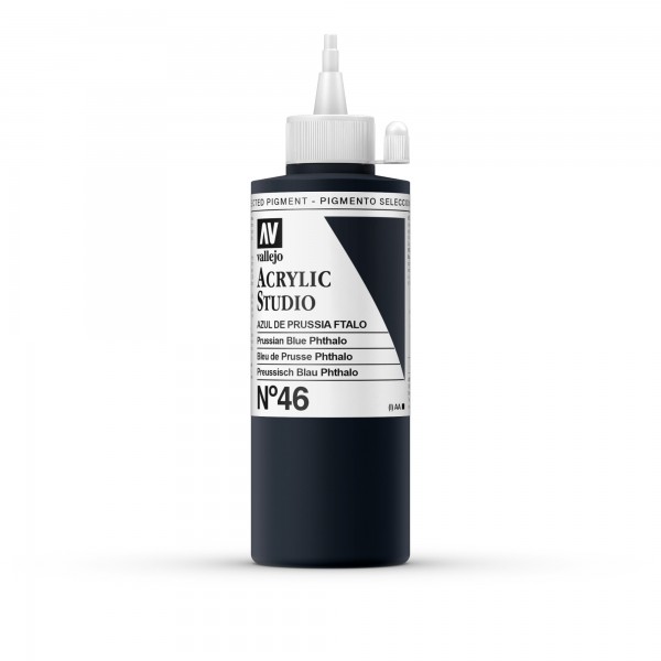 Acrylic Studio Vallejo 200ml Number 46 Color Prussian Blue
