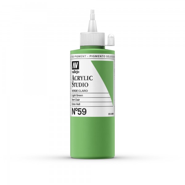 Acrylic Studio Vallejo 200ml Número 59 Color Verde Claro