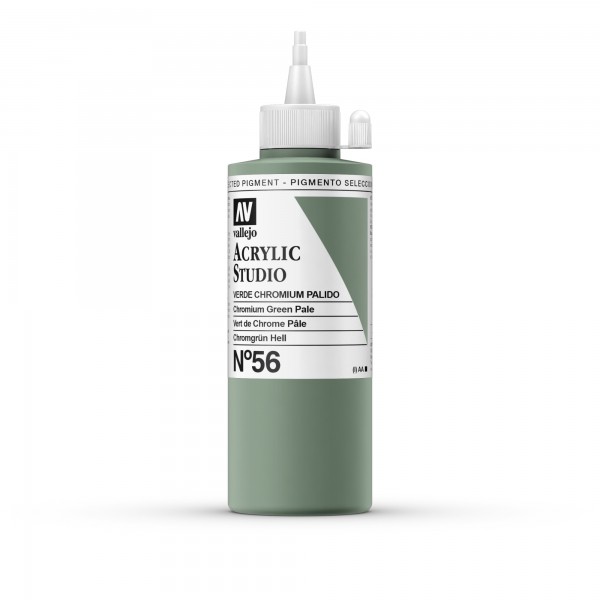 Acrylic Studio Vallejo 200ml Number 56 Color Pale Chrome Green