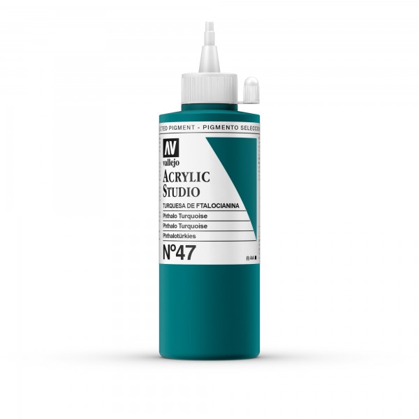 Acryl Studio Vallejo 200ml Nummer 47 Farbe Türkis Phthalo