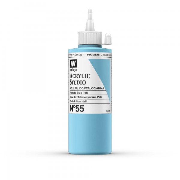 Acrylic Studio Vallejo 200ml Anzahl 55 Farbe Pale Blue Phthalo