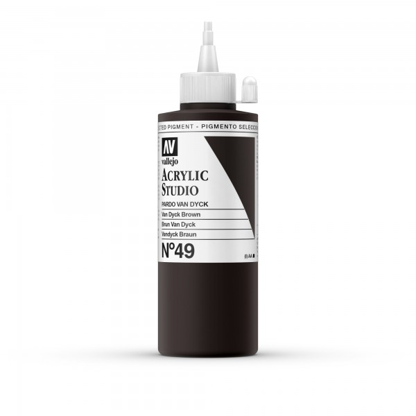 Acryl Studio Vallejo 200ml Anzahl 49 Farbe Braun Van Dyck