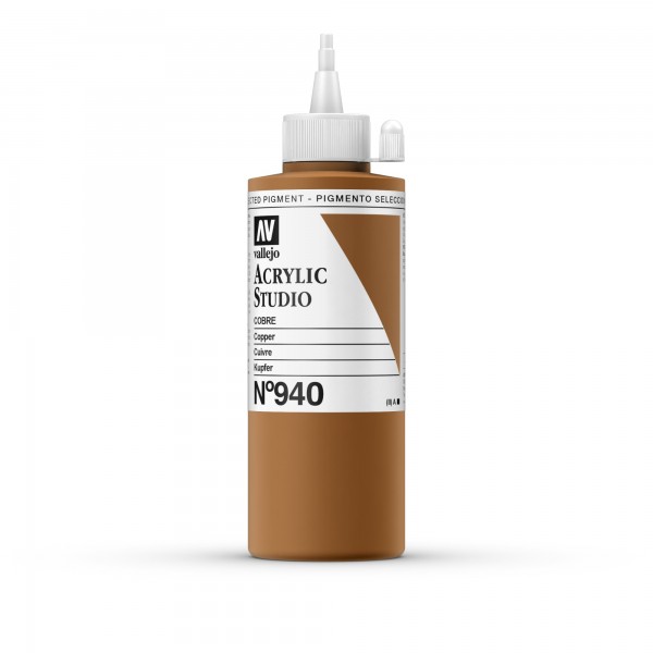 Acrylic Studio Vallejo 200ml Nummer 940 Farbe Kupfer