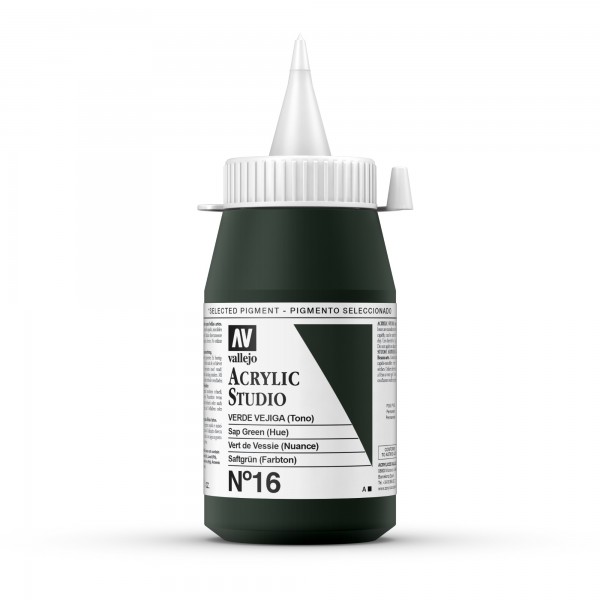 Acrylic Studio Vallejo 500ml Number 16 Color Bladder Green