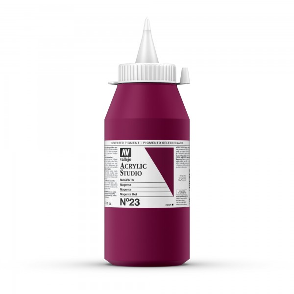 Acrylic Studio Vallejo 1L Número 23 Color Magenta