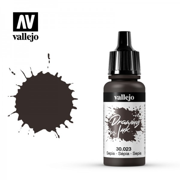 Vallejo Zeichnung Tinte nº 30023 Sepia 17ml