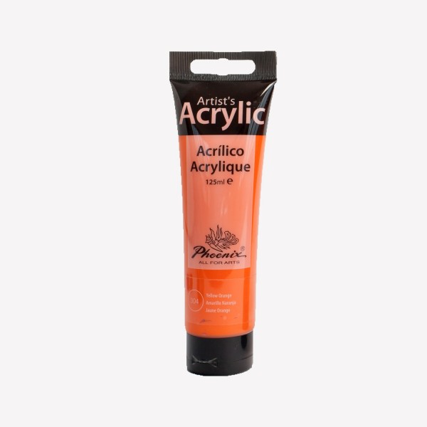 Acrylic Studio Phoenix Arts 125ml Number 304 Color Yellow Orange