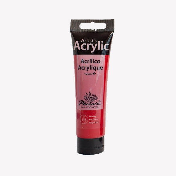 Acrylic Studio Phoenix Arts 125ml Number 315 Color Dark Red