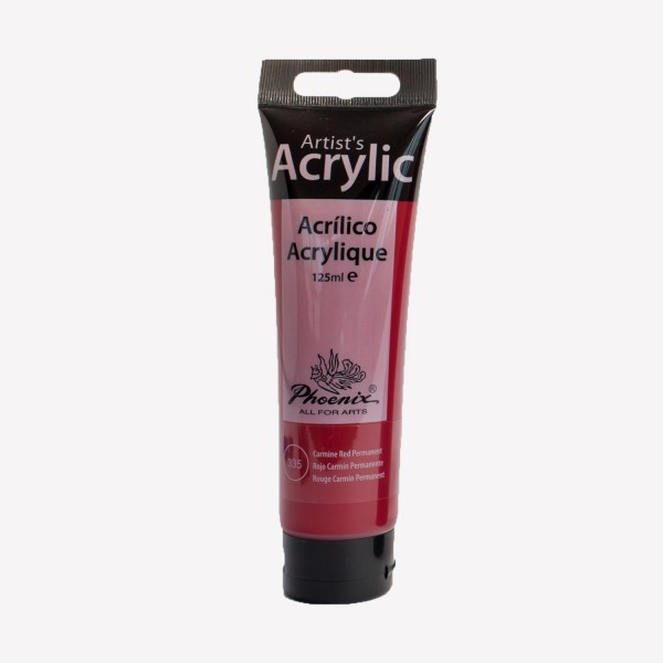 Acrylic Studio Phoenix Arts 125ml Number 335 Color Permanent Carmine Red