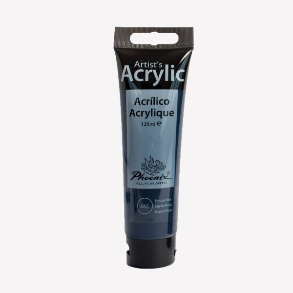 Acrylic Studio Phoenix Arts 125ml Number 445 Color Prussian Blue