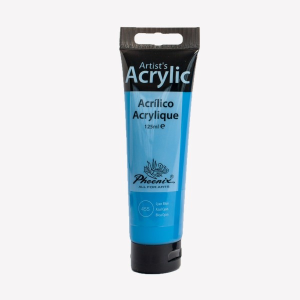 Acrylic Studio Phoenix Arts 125ml Number 455 Color Blue Cyan