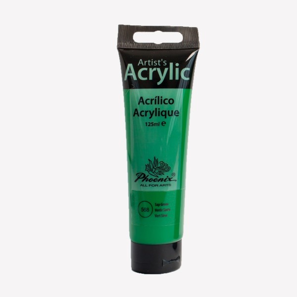 Acrílico Studio Phoenix Arts 125ml Número 568 Color Verde Savia