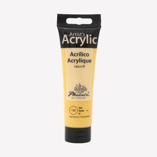 Acrílico Studio Phoenix Arts 125ml Número 130 Color Oro