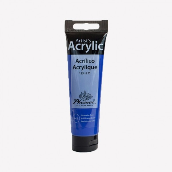 Acrylic Studio Phoenix Arts 125ml Number 443 Color Dark Ultramarine Blue