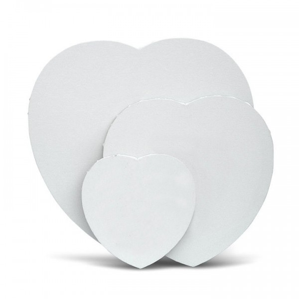 Phoenix Arts 20cm Heart Shape Canvas Cotton