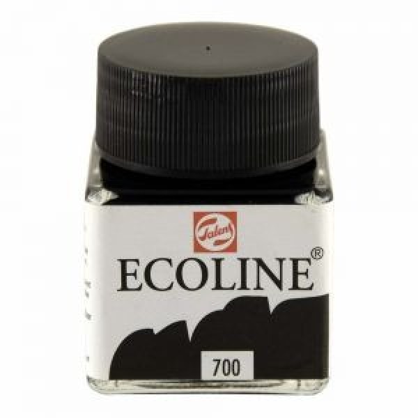 Acuarela Líquida Ecoline Talens Número 700 Color Negro 30ml