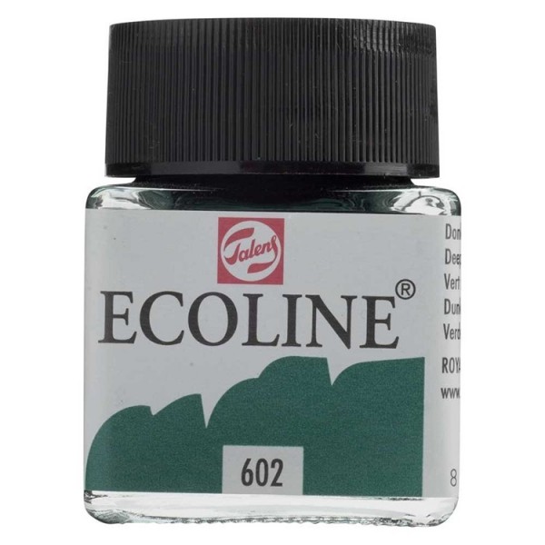 Acuarela Líquida Ecoline Talens Número 602 Color Verde Oscuro 30ml