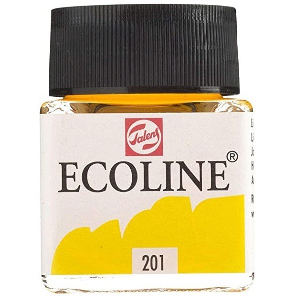 Acuarela Líquida Ecoline Talens Número 201 Color Amarillo Claro 30ml