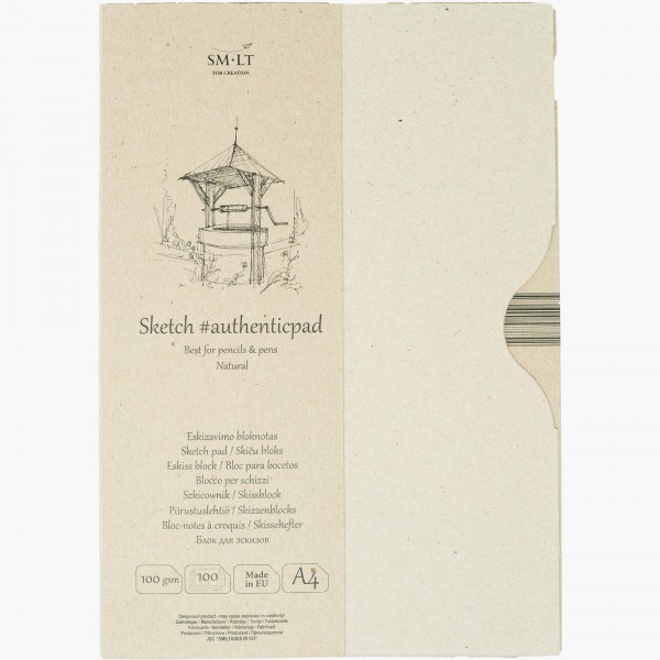 Smlt Art Sketch pad in case Sketch authenticpad 100gr- A4 100 Sheets