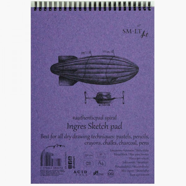 Smlt Art Ingress Sketch authenticpad spiral notebook 130gr A4 30 Sheets