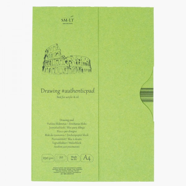 Smlt Art Bloc en estuche Drawing authenticpad Acrílico y Óleo 290gr A4 20 Hojas