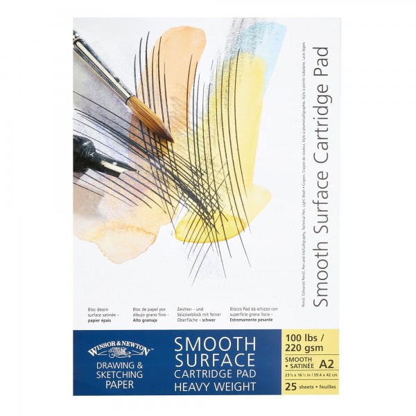 Winsor & Newton Satin Sketch Pad 220gr A2 25 Sheets Fine Grain