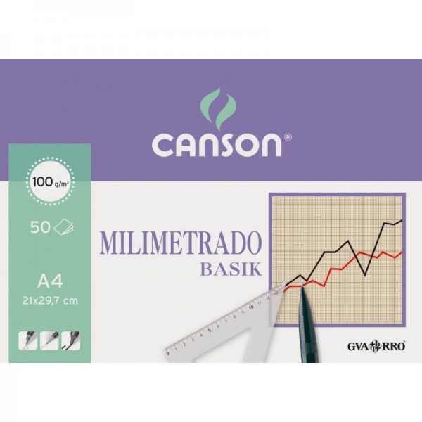 Canson Graph Paper Basik 100gr A4 50 Sheets