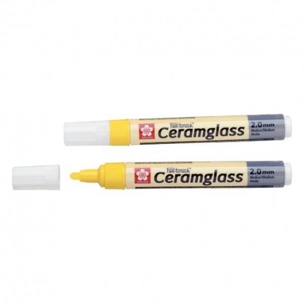 Sakura Talens Ceramic and glass marker PenTouch CeramGlass Medium Tip 2.0 mm Color Yellow