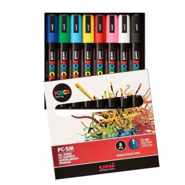 Posca Pencil Box PC5M x 8 Medium