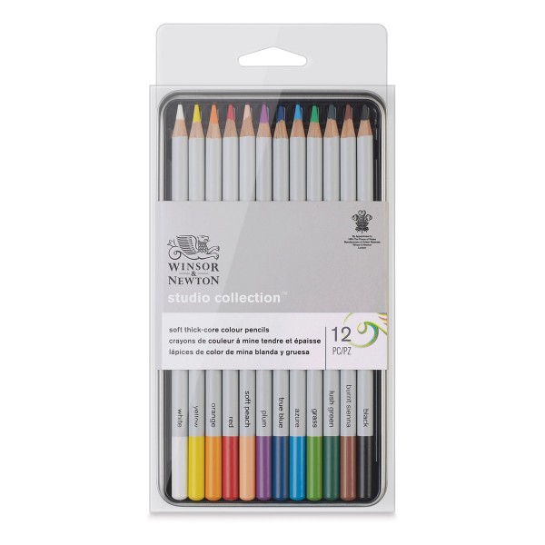 Winsor & Newton Caja de Lápices Lápices de color 12 lápices