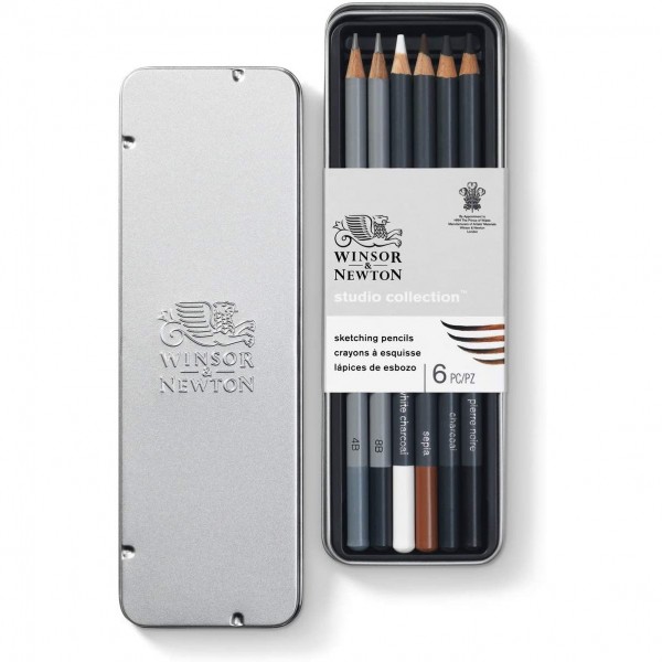 Winsor & Newton Sketching Pencil Box 6 Bleistifte