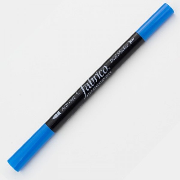 Fabrico - Rotulador para textil - Doble marcador - Número 119 - Color: Azul Cerúleo