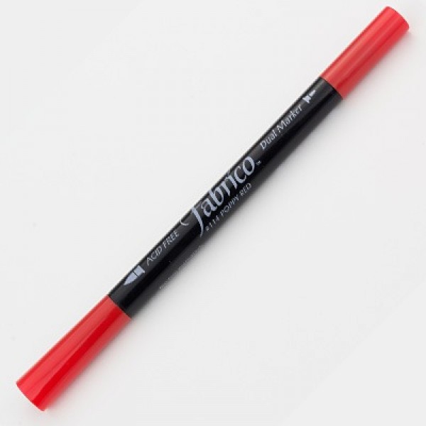Fabrico - Rotulador para textil - Doble marcador - Número 114 - Color: Rojo Amapola
