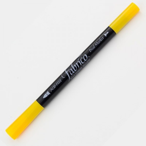 Fabrico Textilmarker Doppelmarker Nummer 111 Farbe Lemon Yellow