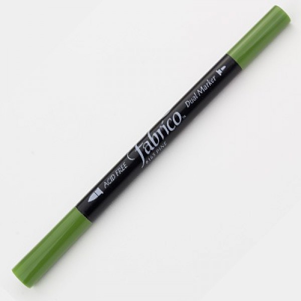 Fabrico - Rotulador para textil - Doble marcador - Número 165 - Color: Verde Pino