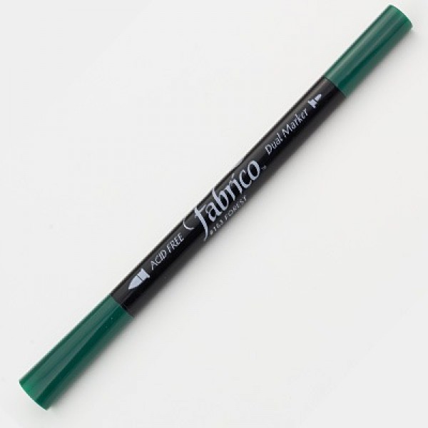 Fabrico - Rotulador para textil - Doble marcador - Número 163 - Color: Verde Bosque