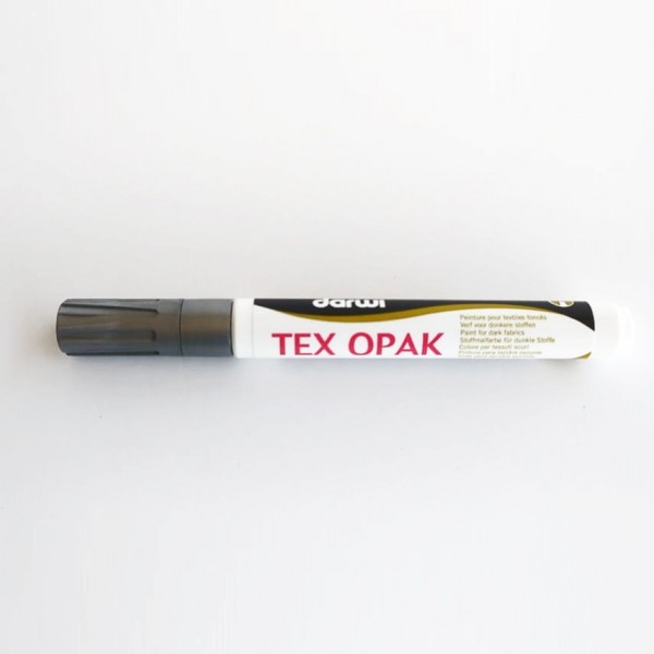 Darwi - Rotulador textil - Text Opak - Color: Plata