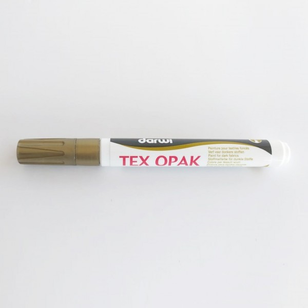 Darwi Textilmarker Text Opak Farbe Gold