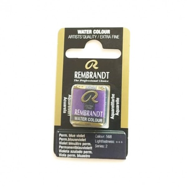 Aquarell Rembrandt Aquarelltopf 1/2 Godet Serie 2 Nr. 568 Blauviolett Permanente Farbe