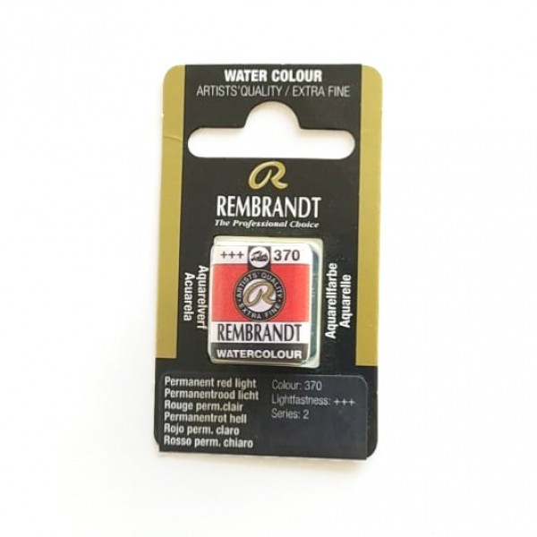 Aquarell Rembrandt Aquarelltopf 1/2 Godet Serie 2 Nr. 370 Farbe Permanent Hellrot