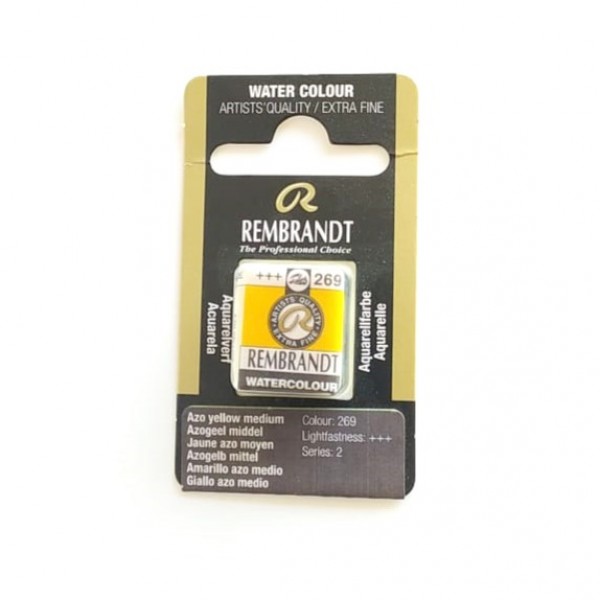 Aquarell Rembrandt Aquarelltopf 1/2 Godet Serie 2 Nr. 269 Farbe Azo Yellow Medium